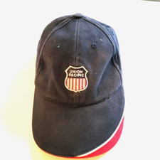 Union Pacific Railroad Blue Embroidered Logo Strapback Shield Hat