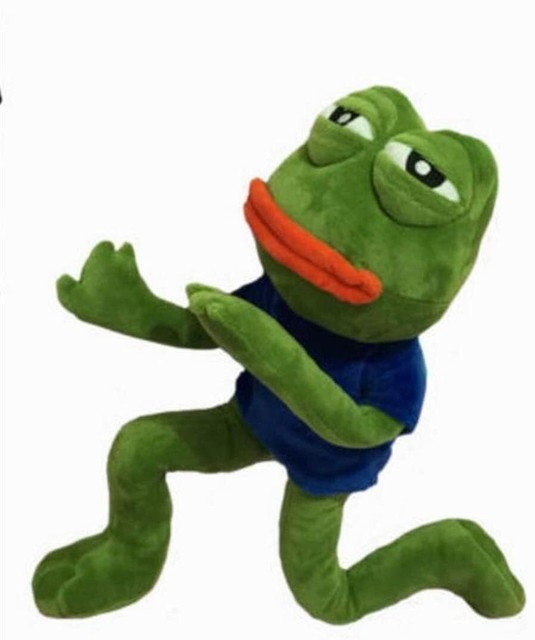 Pepe The Frog Sad Frog Plush Stuffed doll. Toy, Gift. NEW! 🐸