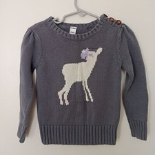 Old Navy Gray Knit Sweater Girls Toddler Size 5T