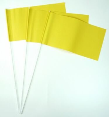 Papierfähnchen gelb Papierfahnen Fahne Flagge