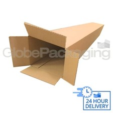 20 x LONG TALL S/W CARDBOARD BOXES FOR UMBRELLAS BATS STICKS ETC - 38x5x5" 24HRS