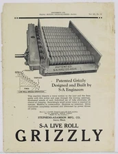 1926 Stephens Adamson Mfg. Co. Ad: S-A Live Roll Grizzly - Aurora, Illinois