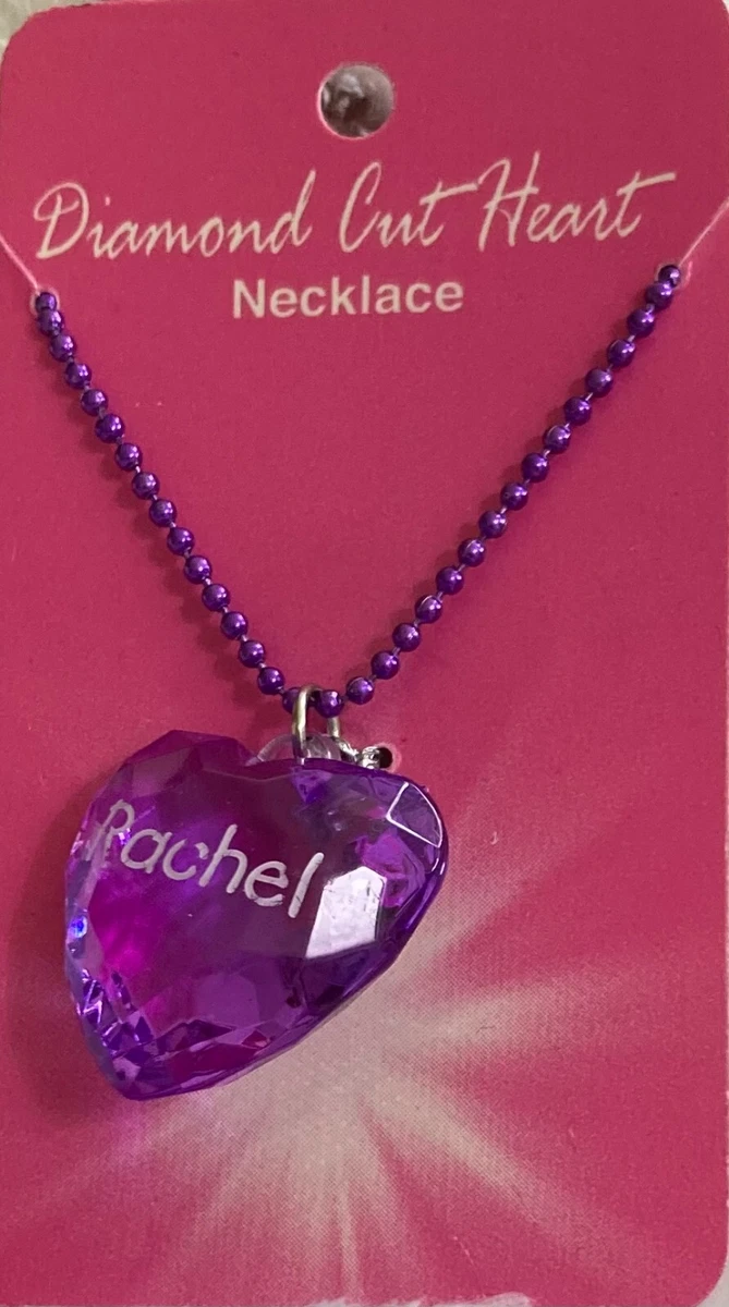 Purple diamond on sale heart necklace