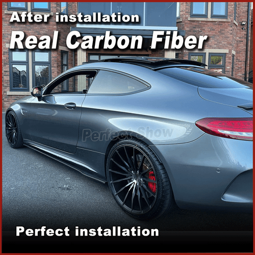 Echt Carbon Seitenschweller Seitenspoiler für Mercedes W205 A205 C205 C63 C43 - Bild 4 von 11