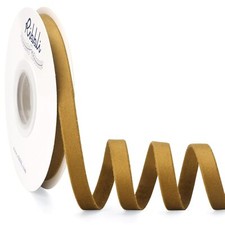 Antique Gold Velvet Ribbon Double Faced 3/8 Inch 10-Yard Spool Gold Ribbon Us...