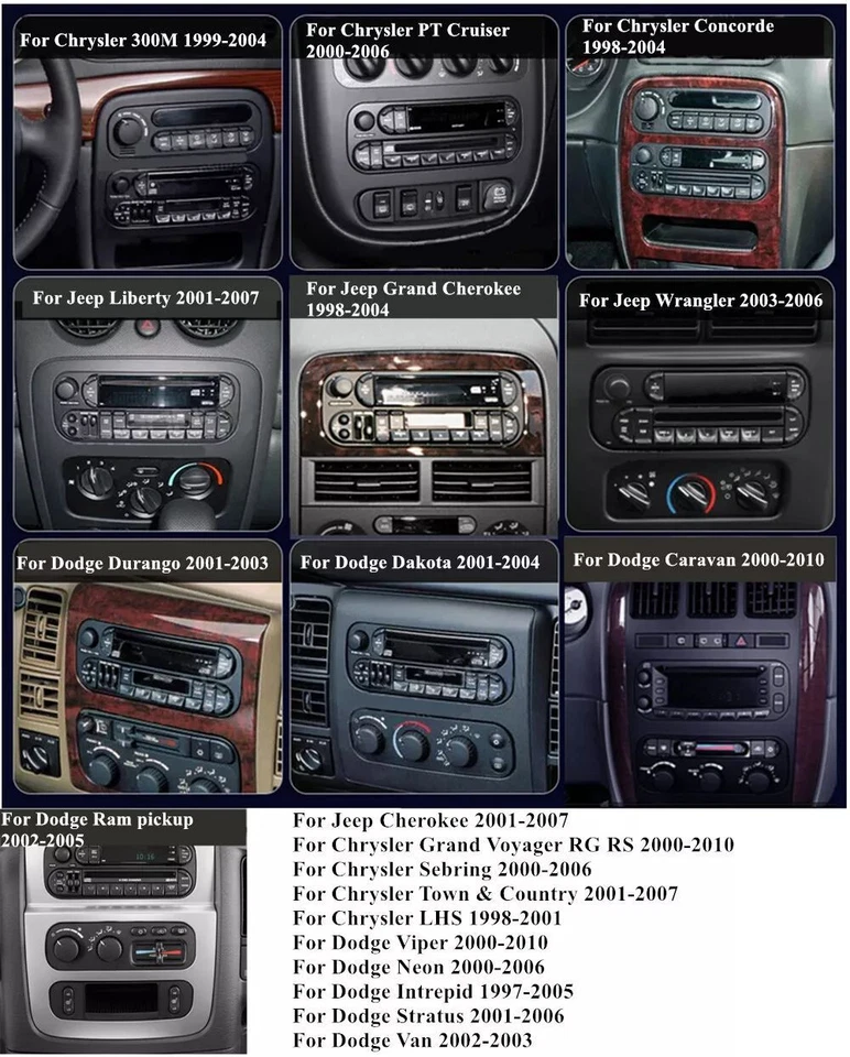 32G 6,8" Android 14 Carplay Autoradio GPS NAVI für Chrysler Jeep Dodge 1998-2010 - Bild 3 von 4