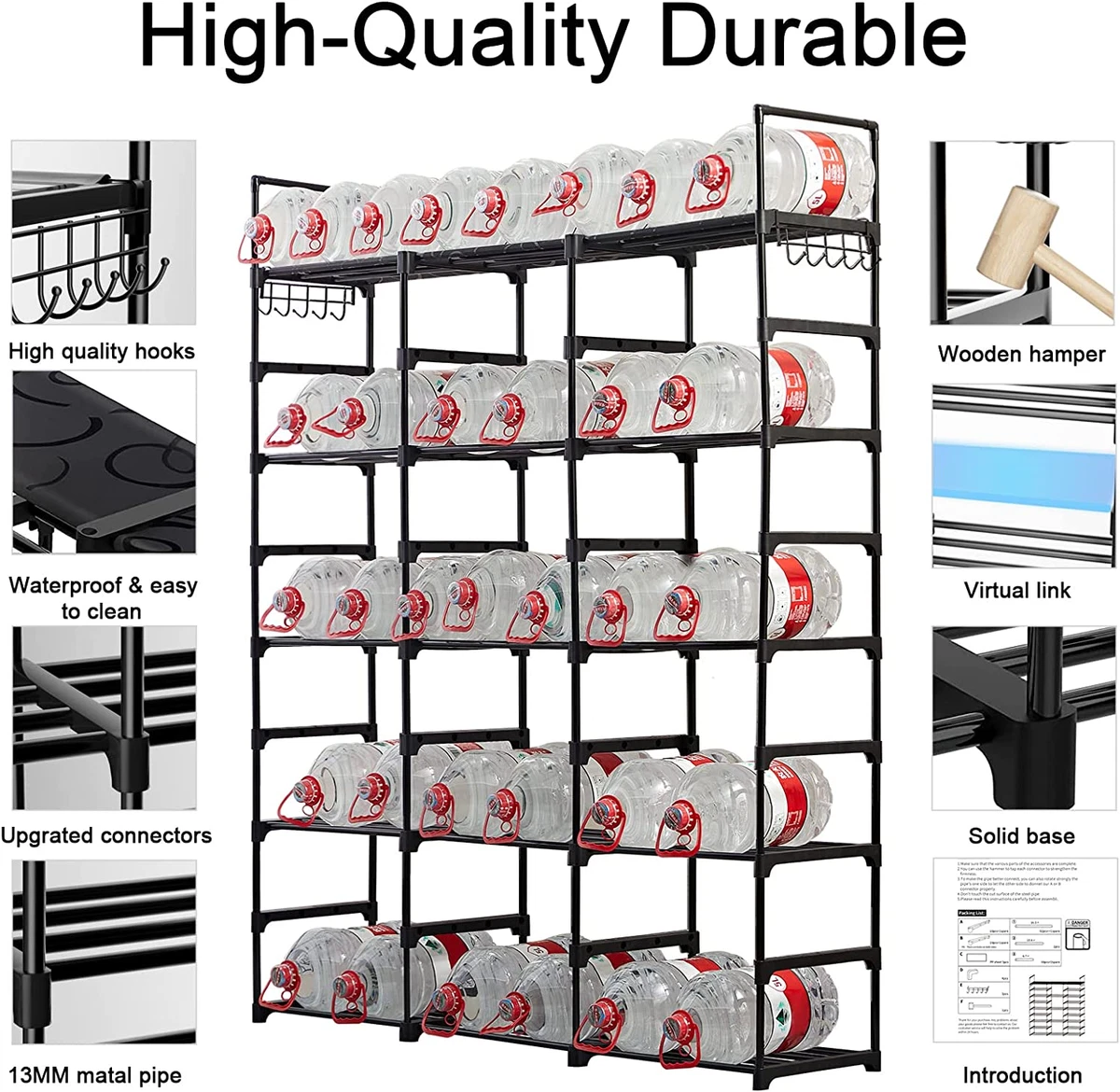 9 Tiers Shoe Rack Storage Organizer, 50-55 Pairs Large Tall Shoe and Boots  Storage Shoe Holder, Stackable Shoe Cabinet Shoe Shelf Organizer for  Entryway Closet Bedroom