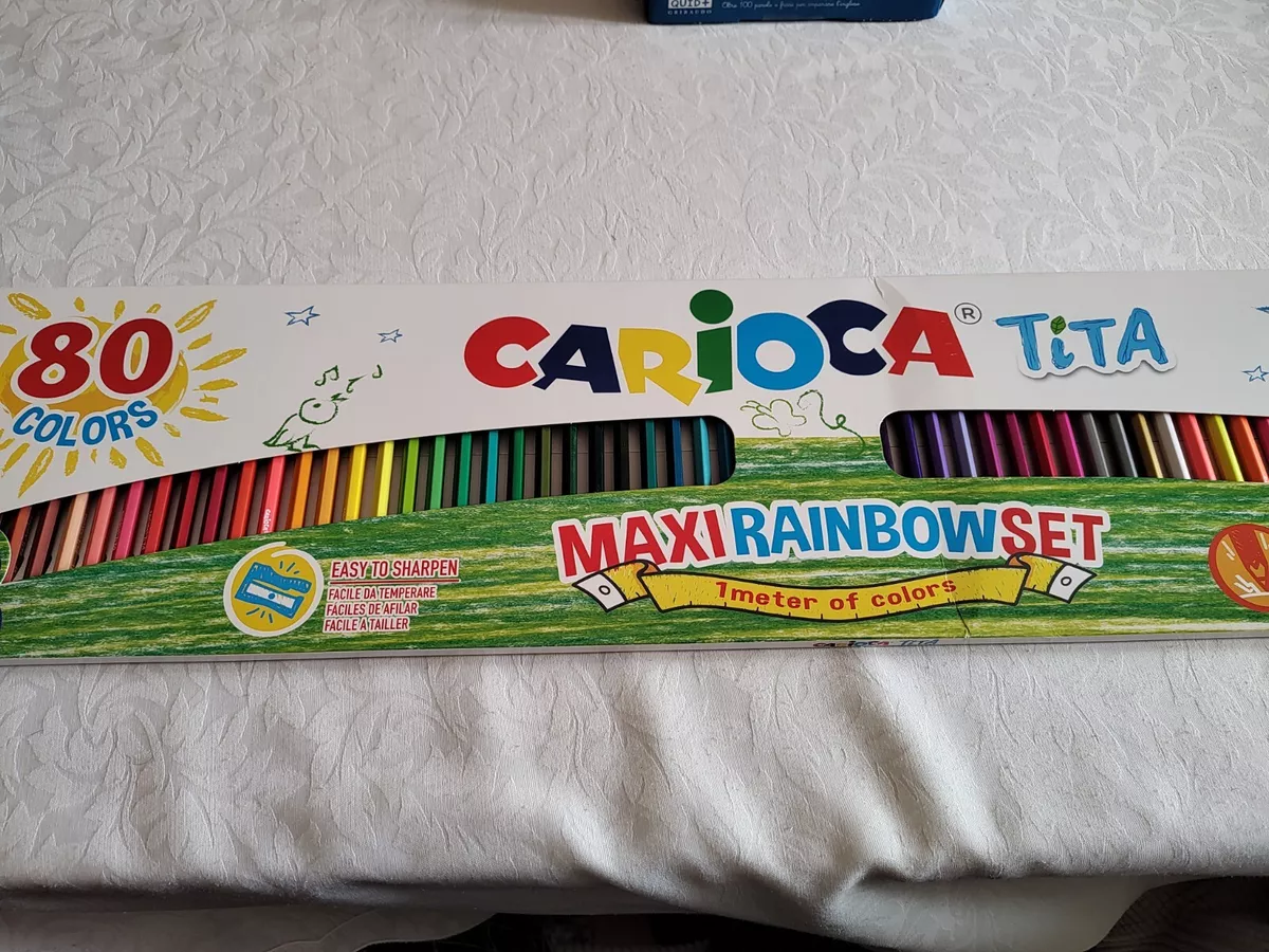 Scatola 80 pastelli Tita Rainbow colori assortiti Carioca
