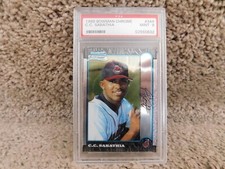 1999 Bowman Chrome #344 C.C. SABATHIA RC PSA 9 MINT Rookie HOF Yankees Indians