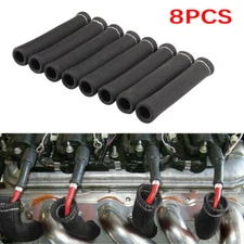 8 Pcs 2500° Spark Plug Wire Boots Protector Sleeve Heat Shield Cover For LS1 LS2