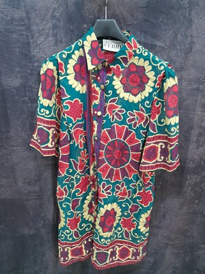 Gianfranco Ferré Hemd Shirt Jacket Gr. M/L Damen Woman Mehrfarbig Floral 90