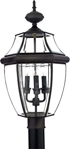 Quoizel NY9043Z 3-Light Newbury Outdoor Lantern in Medici Bronze - Picture 1 of 3