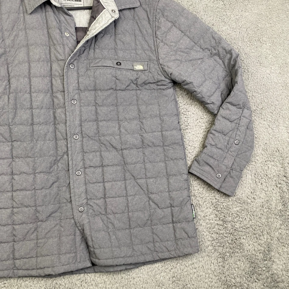 Куртка мужская North Face S серая пуховая стеганая рубашка Shacket Thermoball Eco Snap - Изображение 3 из 4