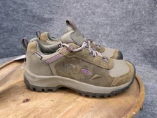 Keen Women's Basin Ridge WP Canteen Wood/Violet Leather Hiking Shoes Boot Size 7