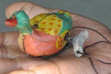 Vintage Wind Up Litho Swimming Duck Tin Toy, Japan 