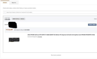 ASUS PRIME GeForce RTX 5070 Ti OC Edition - Confirmed Order Ships When in Hand!