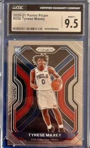2020-21 Panini Prizm #256 Tyrese Maxey 76ers RC Rookie CGC 9.5 NBA ALL STAR💫