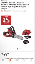 M18 FUEL 8 in 18V Brushless HATCHET Pruning Saw Kit with 6Ah Battery and Charger