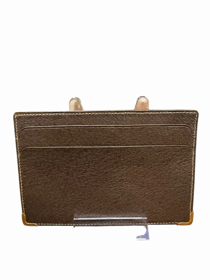 Cartera con tarjetero Gucci - Cuero marrón con logotipo vintage - De gran tamaño Foto 2 de 4