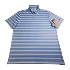 Nike Golf Polo Shirt Mens LG Blue Short Sleeve Dri Fit Performance Adult New NWT