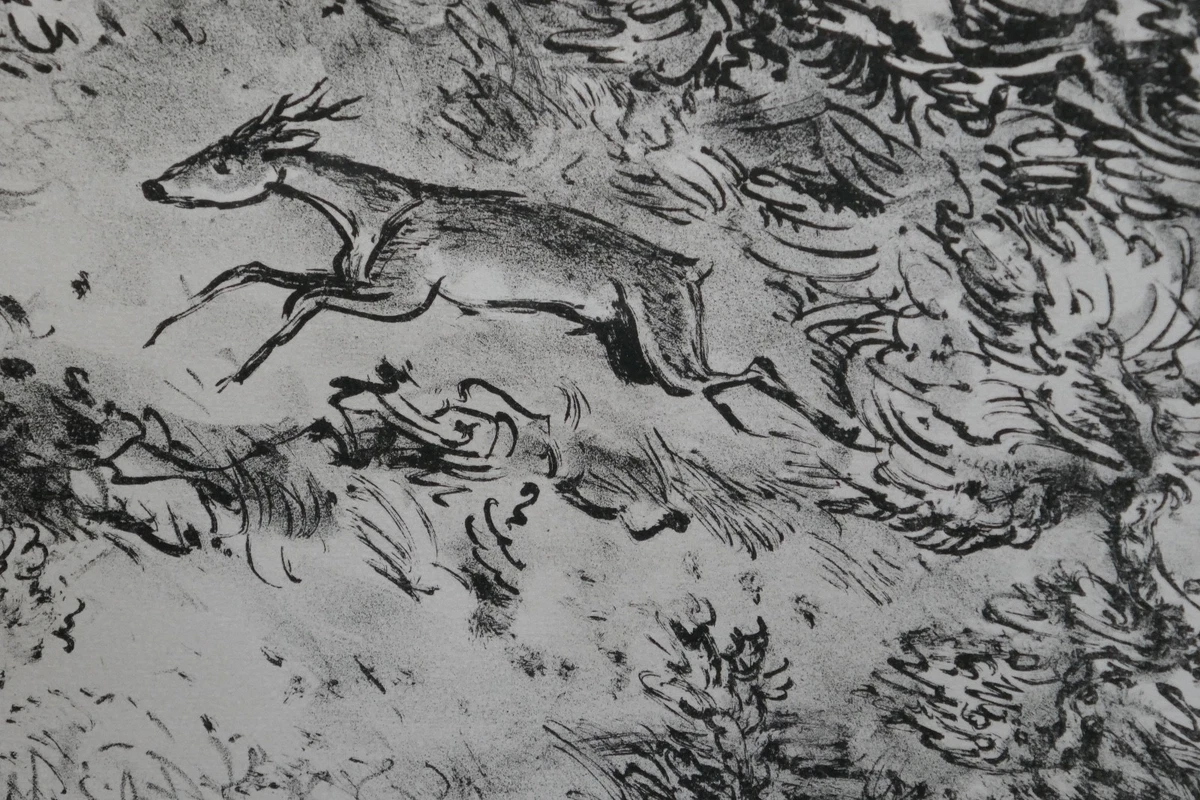 A. Paul Weber, Original Lithographie 1963, signiert, Der Fortschritt