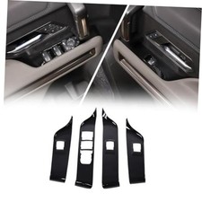Interior Car Door Window Lift Switch Panel Cover Trim Compatible Piano Black