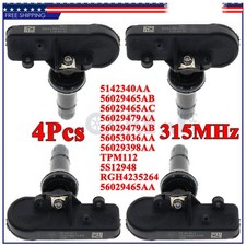 Set 4 Tire Pressure Sensor Tpms 315mhz For Jeep Dodge Chrysler Oem 56029479ab