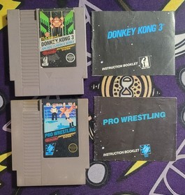 NES Nintendo Games Lot. Donkey Kong 3 (5 Screw) & More. Tested And Working 