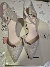 Next Light Gold Shimmer Shoes, Size 6.5 Eur 40