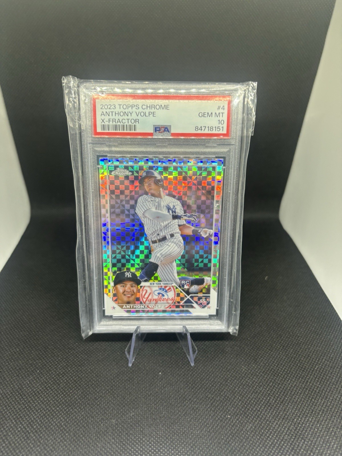 2023 Topps Chrome - PSA 10 Anthony Volpe #4 X-Fractor (RC)