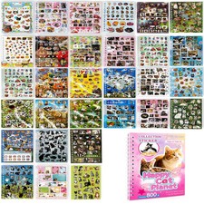 Cat Sticker Book with 800 Cat Meme Stickers, 30 Pages Cute Die Cut Stickers,...