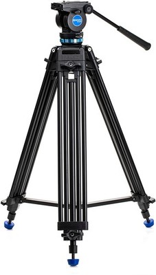 Benro KH25P Video Head & Tripod Kit 11lb Load Pan Drag 61.6'' Max Height
