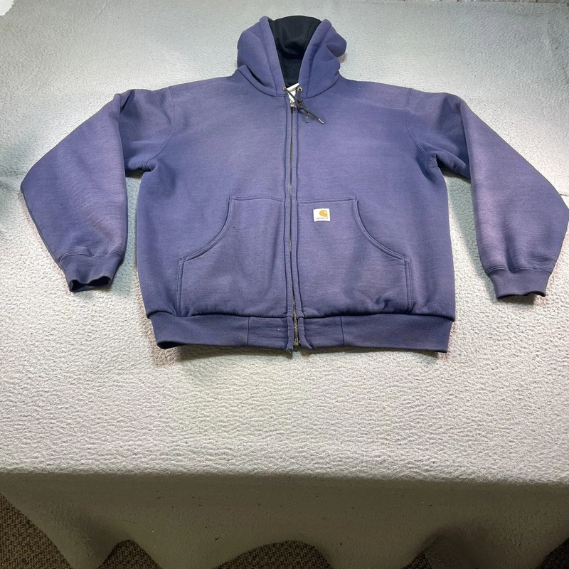 Vintage Carhartt Blue Thermal Zip Hoodie