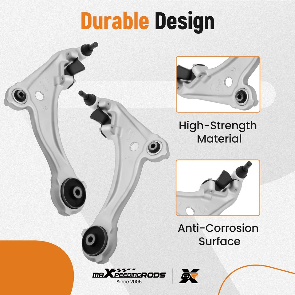 Front Lower Control Arms w/ Ball Joints Left & Right for Nissan Maxima 2009-2014 - Image 3 of 4