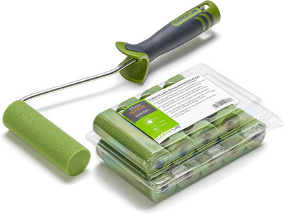 Colorus Lackierwalzen Set 10X Schaumstoff Lackierwalze 11 Cm Gerade Inkl. Farbwa