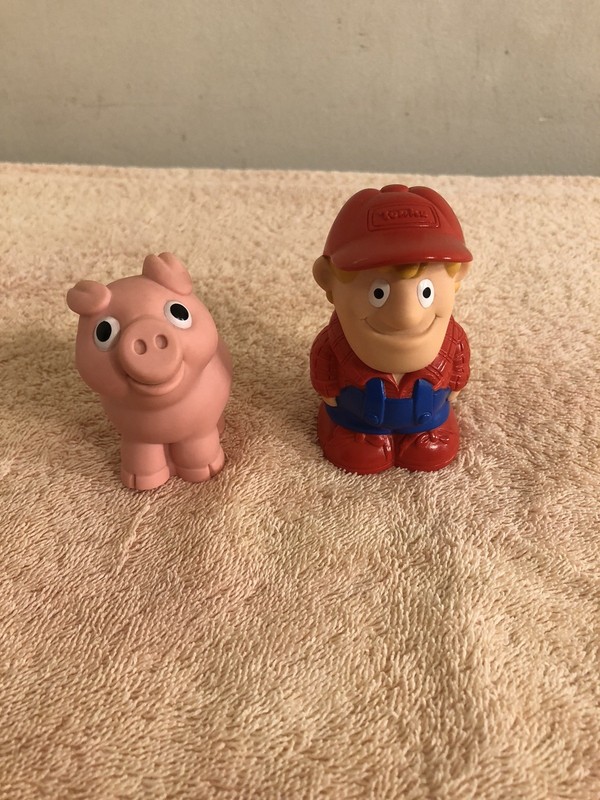 Vintage 1992 Tonka Farmer & Pig 3” Tall Figures