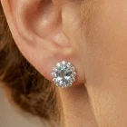 Glitzy Color Change Alexandrite 5.35Ct 925 Sterling Silver White Gold Earrings