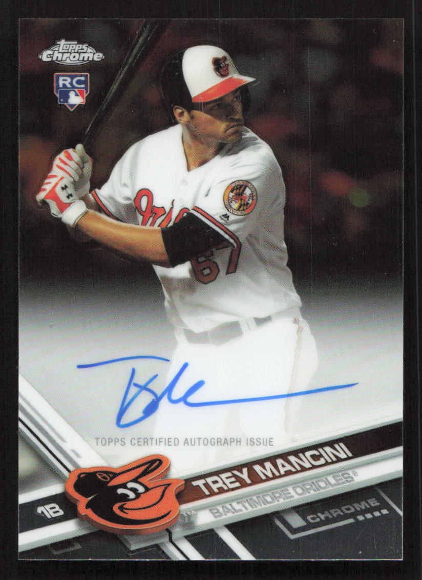 2017 Topps Chrome Trey Mancini Auto Rookie Autograph #RA-TM Card