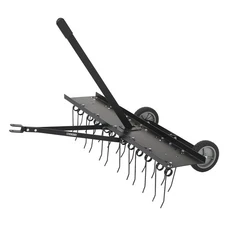 Strongway 48in. Dethatcher, 24 Tines, 7in. Poly Wheels,