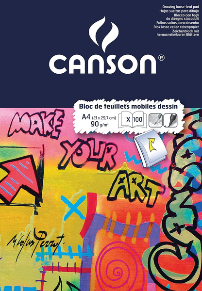 Canson Notizblock, Perforiert, A4, 90 G/M², 50 Blatt, Weiß-image