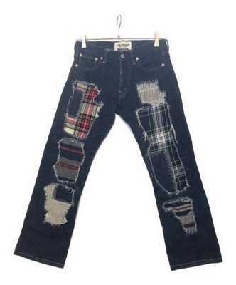 comme des garcons  コムデギャルソンパッチワークデニム Comme Des Garcons Junya Watanabe Man Checked Patchwork Denim