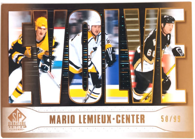 2020-21 UD Signature Edition Legends Evolve Gold Foil Mario Lemieux /99 Penguins