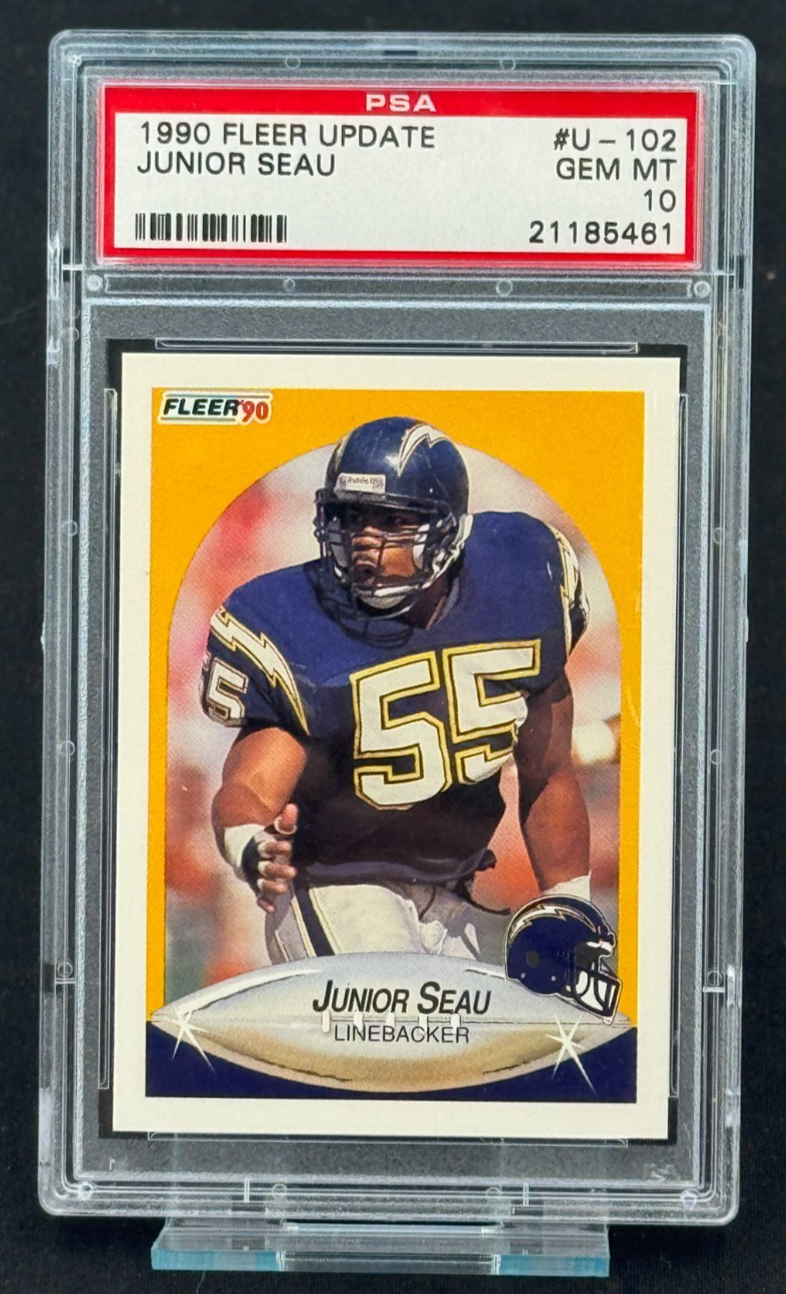 1990 Fleer Update Junior Seau #U-102 PSA 10 Gem Mint Rookie