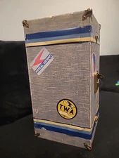 Vintage Dolls Wardrobe Trunk Steamer With Airline Stickers 1930s