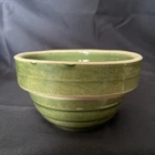 McCoy Pottery Ribbed Bee Hive Green Yellow Ware Crock Mixing Bowl SMALL 5" USA