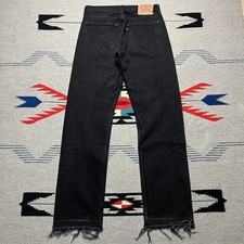 Vintage 80s 90s Levi  s 501 Button Fly Denim Jean Mens Actual Sz 30x32 Black Wash