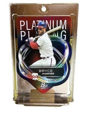 1/10 BRYCE HARPER 2023 Bowman PLATINUM PLATING RED DIE CUT #PPD-19 1/10 PHILLIES