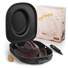 Cowboy Hat Box, Cowboy Hat Case for Travel, Crush Proof Storage for Black