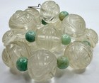 Vintage Handmade China Sterling Shou Rock Crystal Quartz Jade Necklace WOW! — photo 5