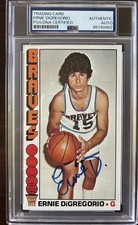 Ernie DiGregorio On-Card Autograph PSA Authentic 1976-77 Topps Card #82
